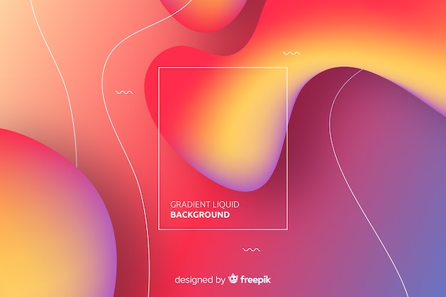 Colorful fluid shapes background