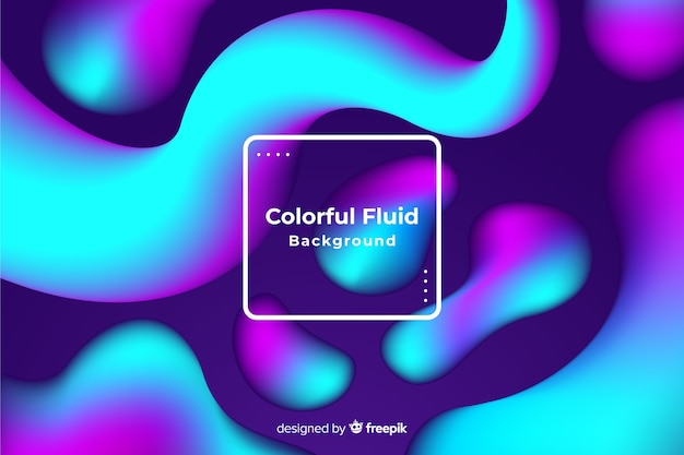 Free vector colorful fluid shapes background