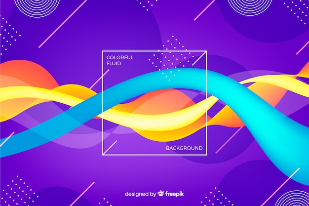 Free vector colorful fluid shapes background