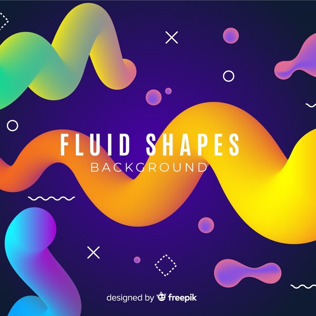 Colorful fluid shapes background