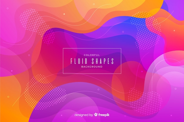 Colorful fluid shapes background