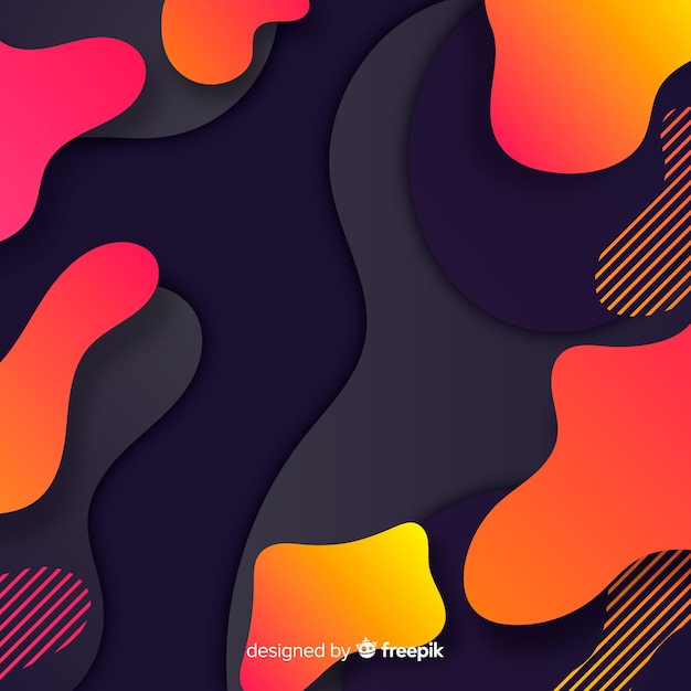 Colorful fluid shapes background