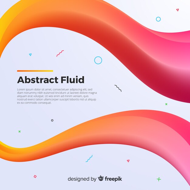 Colorful fluid tridimensional shape background