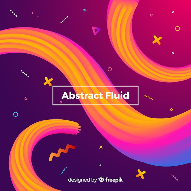 Colorful fluid tridimensional shape background