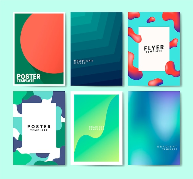 Colorful flyer template design illustration