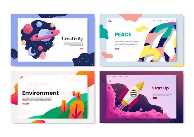 Free vector colorful flyer template design illustration