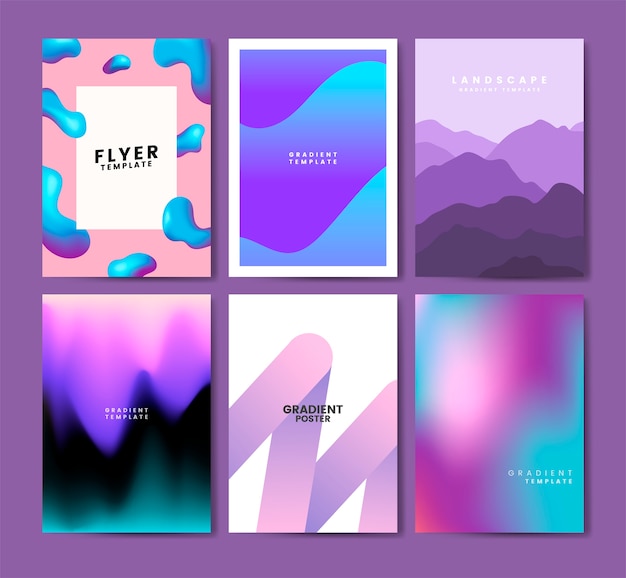 Free vector colorful flyer template design illustration