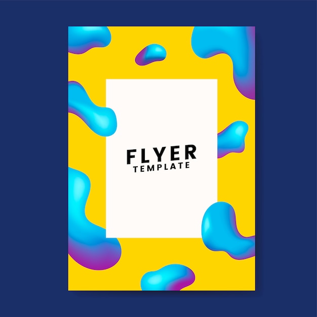 Free vector colorful flyer template graphic design