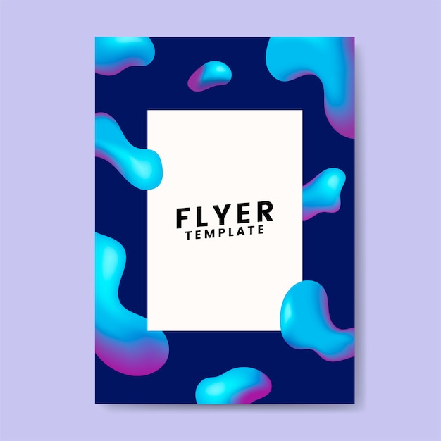 Free vector colorful flyer template graphic design