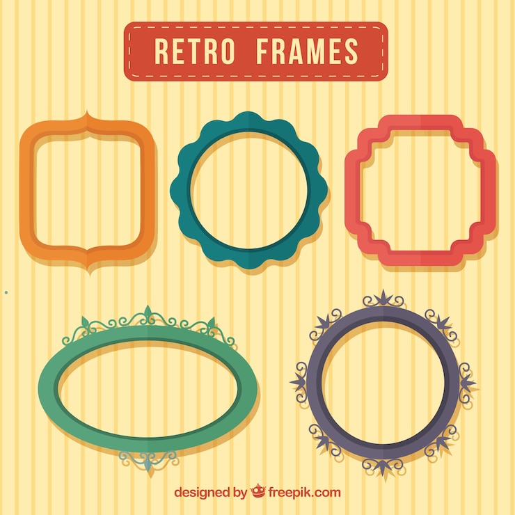 Free Vector colorful frame collection with flat design
