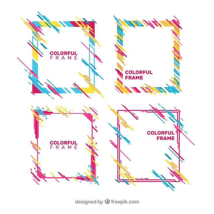Free Vector colorful frame collection with flat design