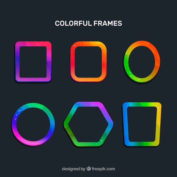 Free Vector colorful frame collection with flat design