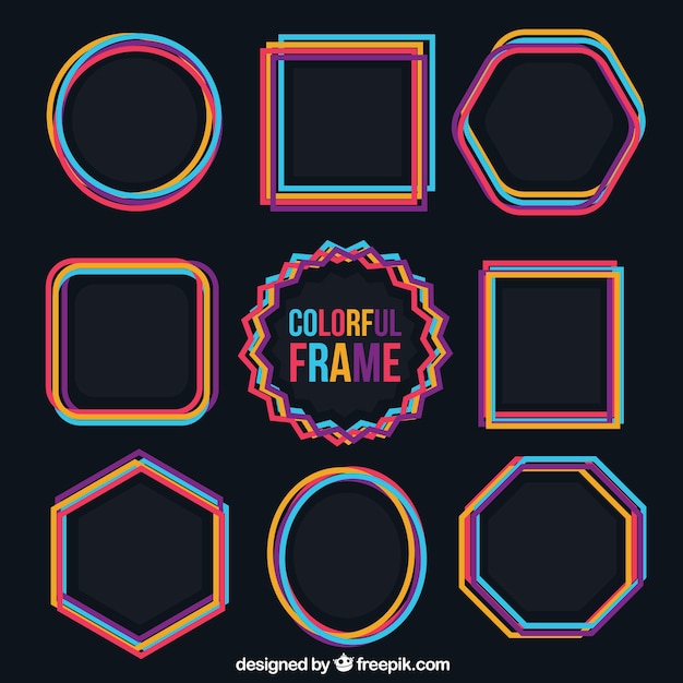 Colorful frames collection