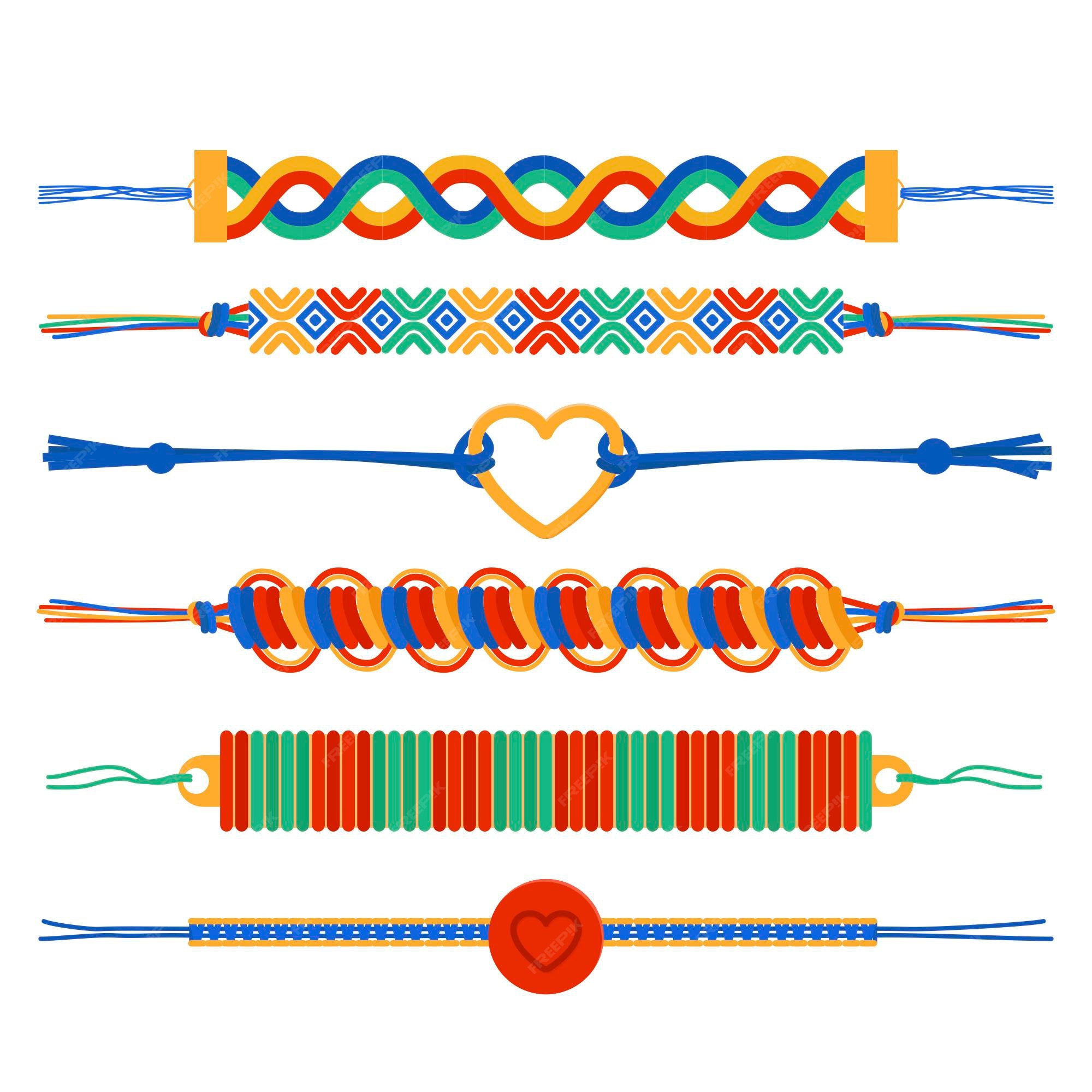 Free Vector | Colorful friendship band collection Free Vector | Colorful friendship band collection