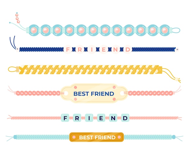 Colorful friendship band collection