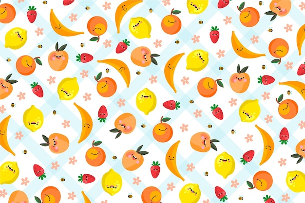 Colorful fruits pattern