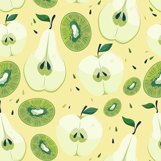 Free vector colorful fruits pattern