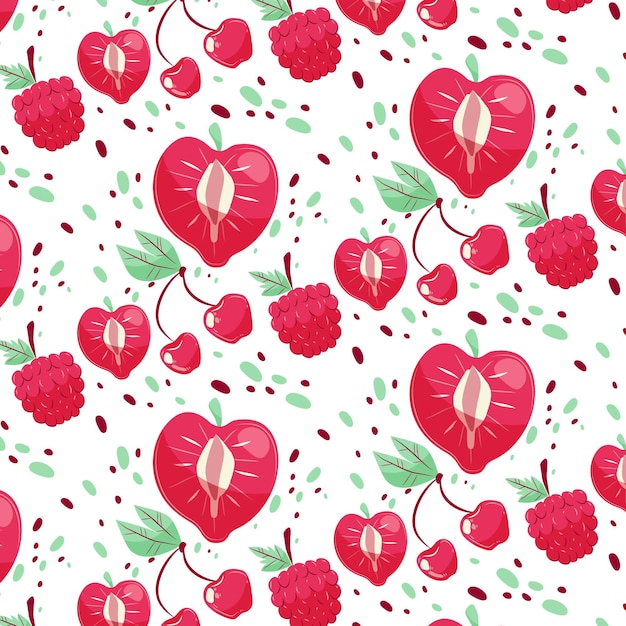 Colorful fruits pattern