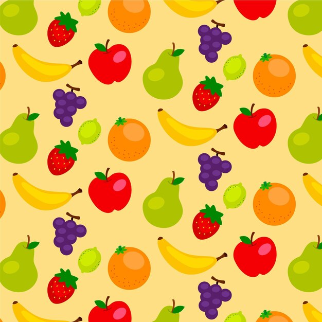 Colorful fruits pattern