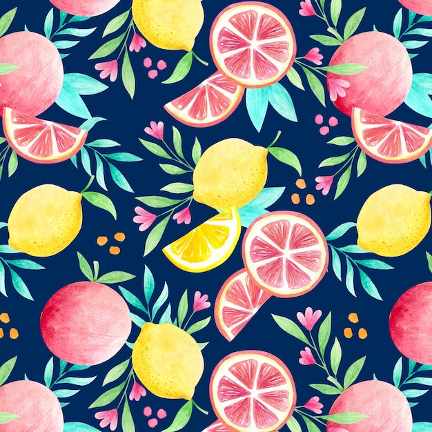 Colorful fruits pattern