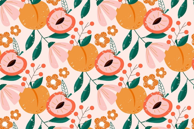 Free vector colorful fruits pattern