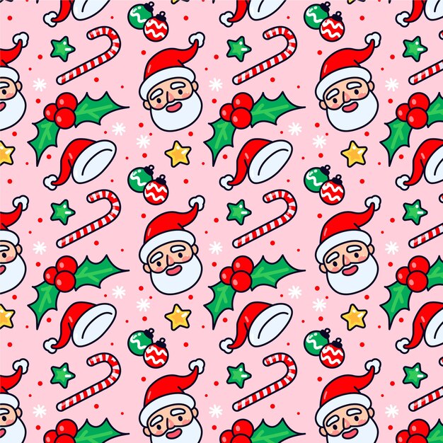 Colorful funny christmas pattern