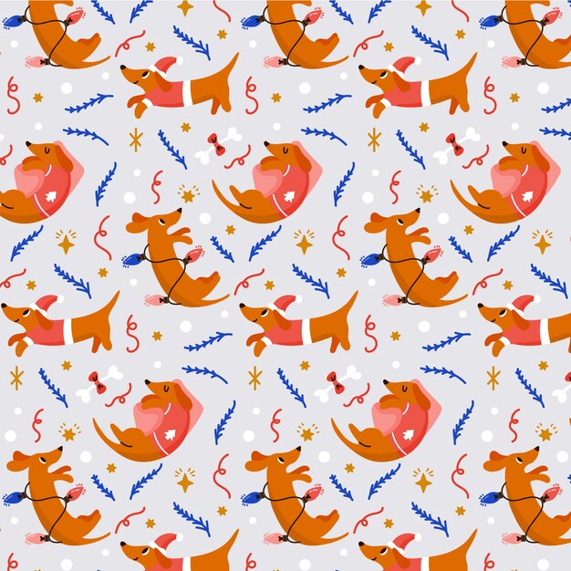 Colorful funny christmas pattern