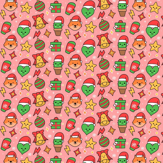 Colorful funny christmas pattern