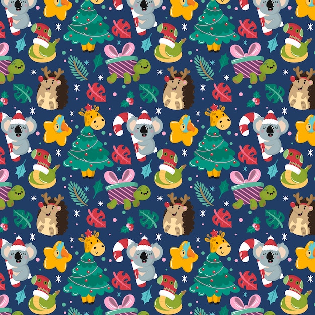 Colorful funny christmas pattern