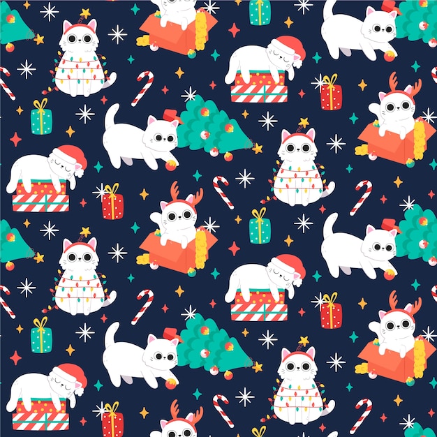 Colorful funny christmas pattern