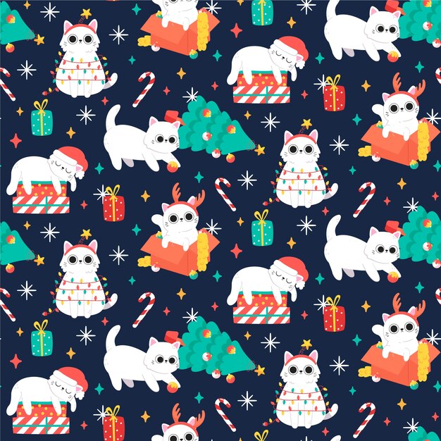 Colorful funny christmas pattern