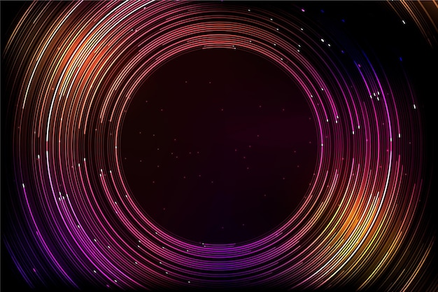 Colorful futuristic background with round lines