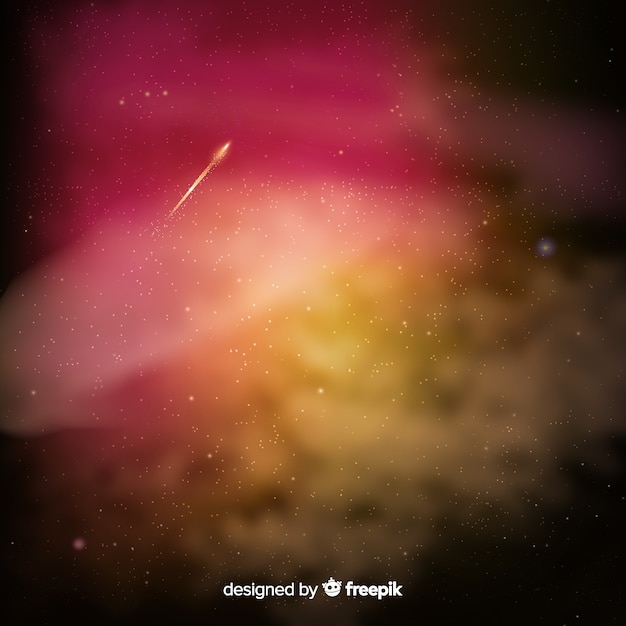 Colorful galaxy background with realistic design