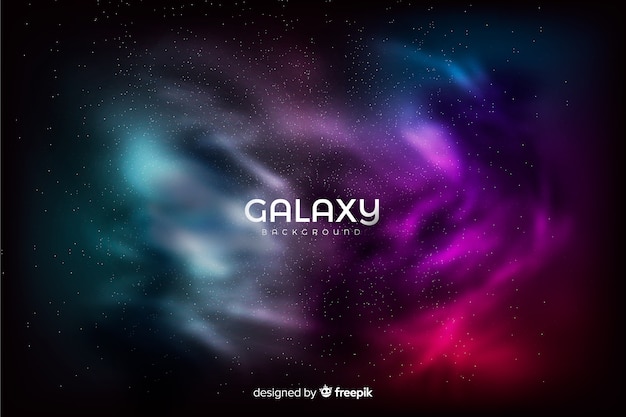 Colorful galaxy background 