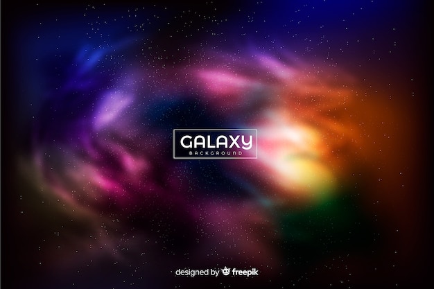 Free vector colorful galaxy background