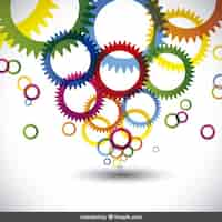 Free vector colorful gears