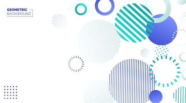 Красочный геометрический фон баннера минимальный дизайн шаблона обложки для интернета современный абстрактный фон с геометрическими фигурами и линиями eps10 vector