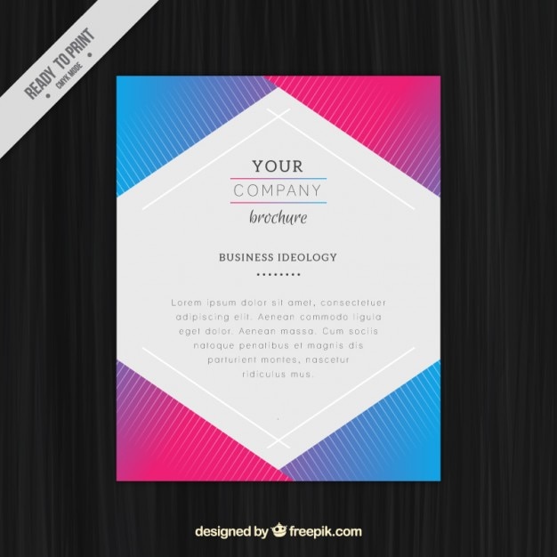 Free vector colorful geometric brochure