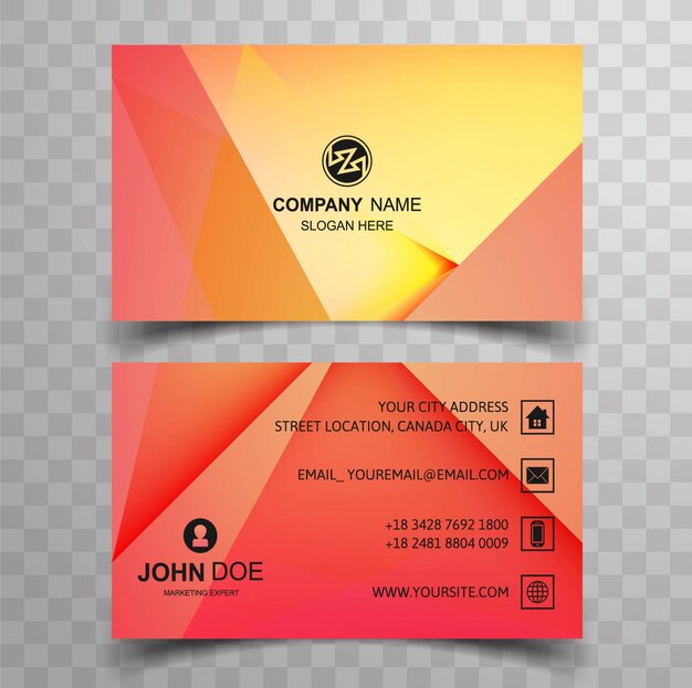 Colorful geometric business card