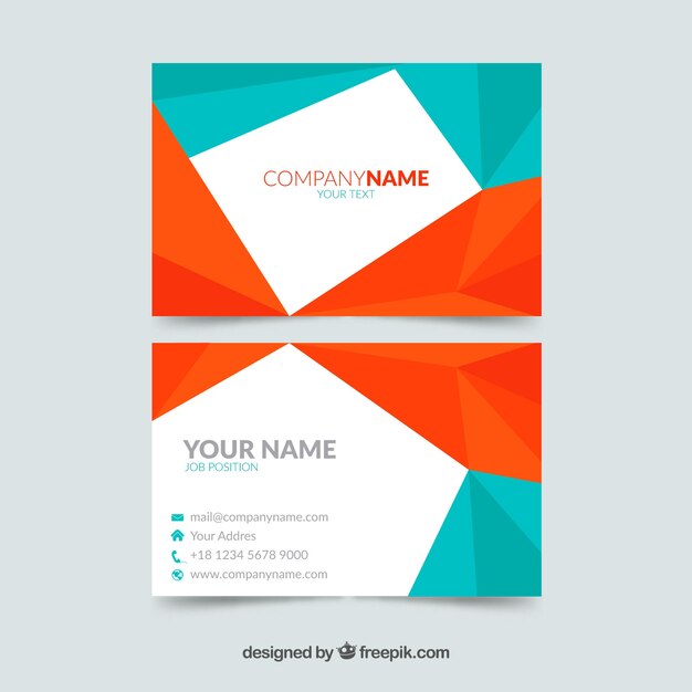 Colorful geometric corporate card