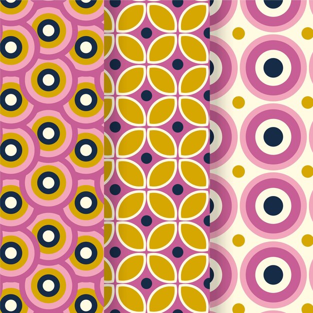 다채로운 기하학적 그루비 패턴 컬렉션
