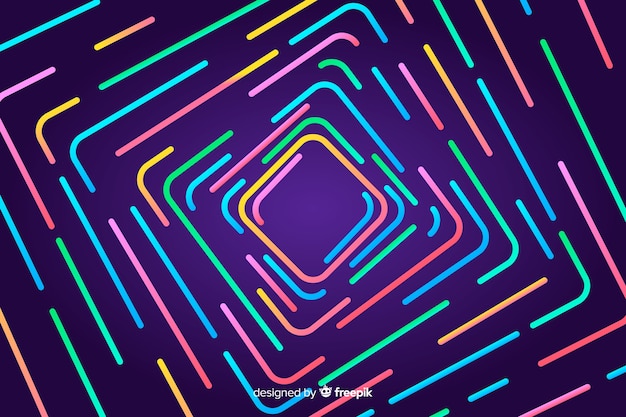 Colorful geometric lines abstract background