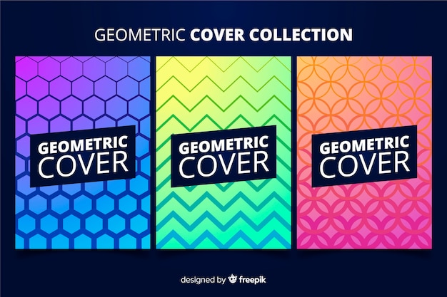 Colorful geometric lines brochure pack