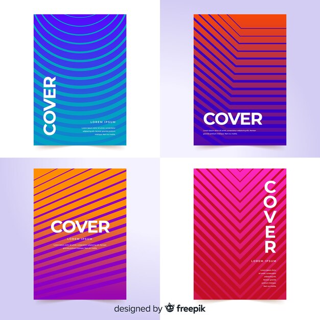 colorful geometric lines cover collection