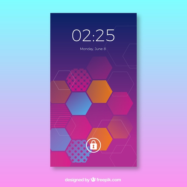 Colorful geometric mobile wallpaper