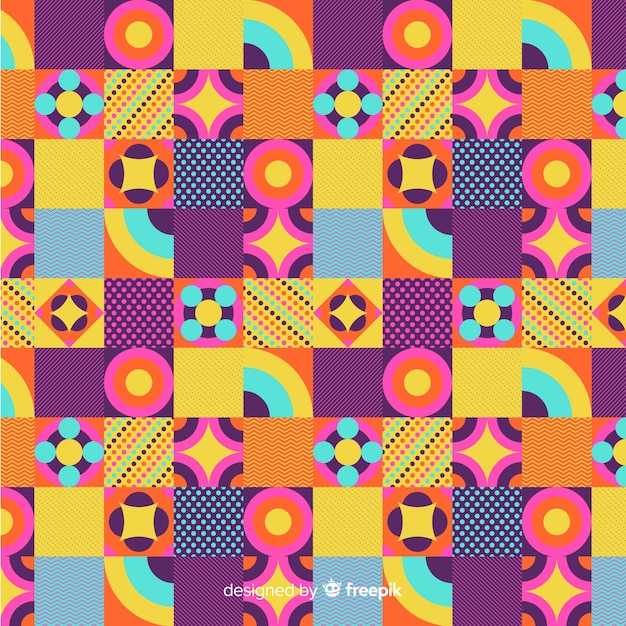 Colorful geometric mosaic background