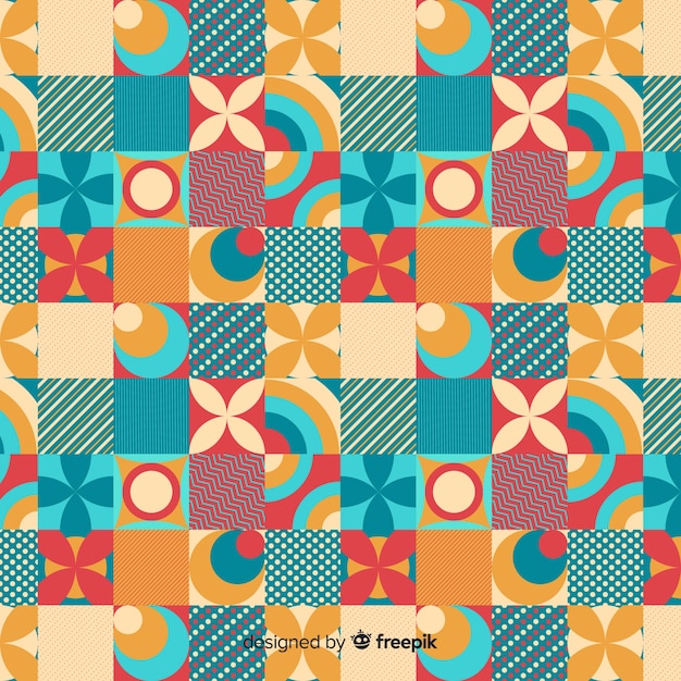 Colorful geometric mosaic background