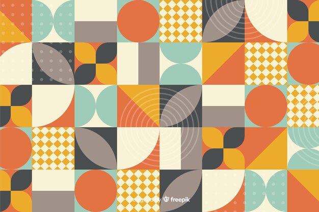 Colorful geometric shape mosaic background