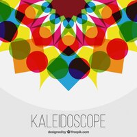 colorful geometric shapes background with kaleidoscope effect