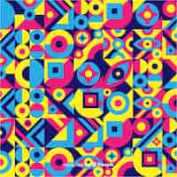 Free vector colorful geometric shapes mosaic background